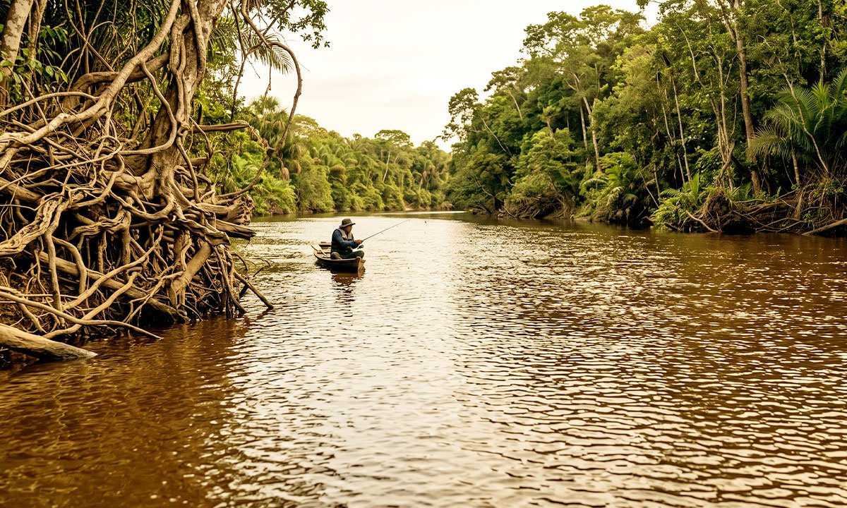 isca artificial água turva